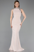 Abendkleid im Meerjungfrau-Stil Lang Beige ABU6128