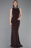 Abendkleid im Meerjungfrau-Stil Lang Braun ABU6128