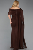 Braun Abendgarderobe İn Großen Größen Chiffon Lang ABU5419