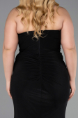 Abendkleid in Übergröße Lang Schwarz ABU6097