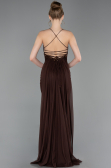 Abschlusskleid Lang Satin Braun ABU6152