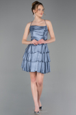 Partykleid Kurz Satin Indigo ABK2624