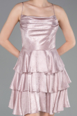 Partykleid Kurz Satin Puder ABK2624