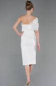 Partykleid Midi Weiß ABK2625