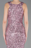Puder Abendkleid Schuppig Lang ABU5135