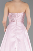 Standesamtkleid Lang Perlenbesetzt Puder ABU6125