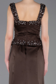Abendkleid im Meerjungfrau-Stil Lang Satin Braun ABU6155