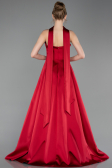 Abendkleid Lang Satin Weinrot ABU6156