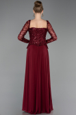 Abendkleid Lang Chiffon Weinrot ABU6157