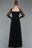 Abendkleid Lang Chiffon Schwarz ABU6157