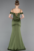 Abschlusskleid Lang Satin Khaki ABU6158