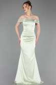 Abschlusskleid Lang Satin Minzgrün ABU6158
