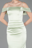 Abschlusskleid Lang Satin Minzgrün ABU6158
