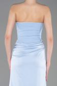 Abschlusskleid Lang Satin Eisblau ABU6096