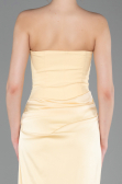 Abschlusskleid Lang Satin Gelb ABU6096