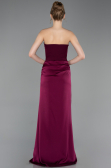 Abschlusskleid Lang Satin Kirschrot ABU6096