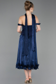 Partykleid Midi Chiffon Marineblau ABK2619