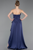 Abschlusskleid Lang Satin Marineblau ABU6130