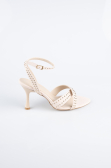 Party-Schuhe Steinbesetzt Beige AB2118