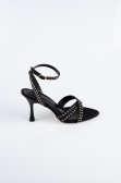 Party-Schuhe Steinbesetzt Schwarz AB2118