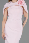 Abendkleid Midi Puder ABK2628