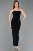 Abendkleid Midi Schwarz ABK2628