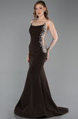 Abendkleid im Meerjungfrau-Stil Lang Braun ABU6168