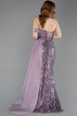 Abendkleid Lang Schuppig Lavendel ABU6173