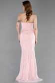 Abschlusskleid Lang Spitze Puder ABU6172