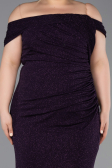 Violette Abendkleid İn Übergröße Lang ABU5714