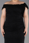 Abendkleid in Übergröße Lang Schwarz ABU5714