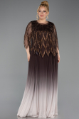 Braun Abendkleid İn Übergröße Chiffon Lang ABU4633