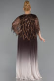 Braun Abendkleid İn Übergröße Chiffon Lang ABU4633