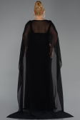 Schwarz Abendgarderobe İn Großen Größen Chiffon Lang ABU6071