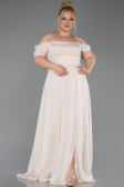 Kleider in Großen Größen Lang Beige ABU6185