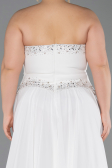 Abendkleid Lang Chiffon Weiß ABU6188