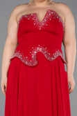 Abendkleid Lang Chiffon Rot ABU6188