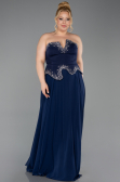 Abendkleid Lang Chiffon Marineblau ABU6188