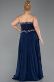 Abendkleid Lang Chiffon Marineblau ABU6188