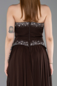 Abendkleid Lang Chiffon Braun ABU6188