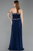 Abendkleid Lang Chiffon Marineblau ABU6188