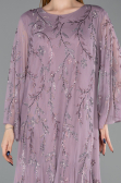 Abendkleid in Übergröße Lang Chiffon Lavendel ABU6176