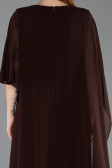 Abendkleid in Übergröße Lang Chiffon Braun ABU6179