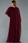 Abendkleid in Übergröße Lang Chiffon Pflaume ABU6179