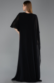 Abendkleid in Übergröße Lang Chiffon Schwarz ABU6179