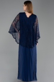 Abendkleid in Übergröße Lang Chiffon Marineblau ABU6181
