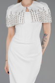 Standesamtkleid Lang Weiß ABU5889