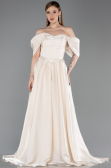 Standesamtkleid Lang Beige ABU6191
