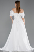 Standesamtkleid Lang Weiß ABU6191