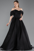 Standesamtkleid Lang Schwarz ABU6191